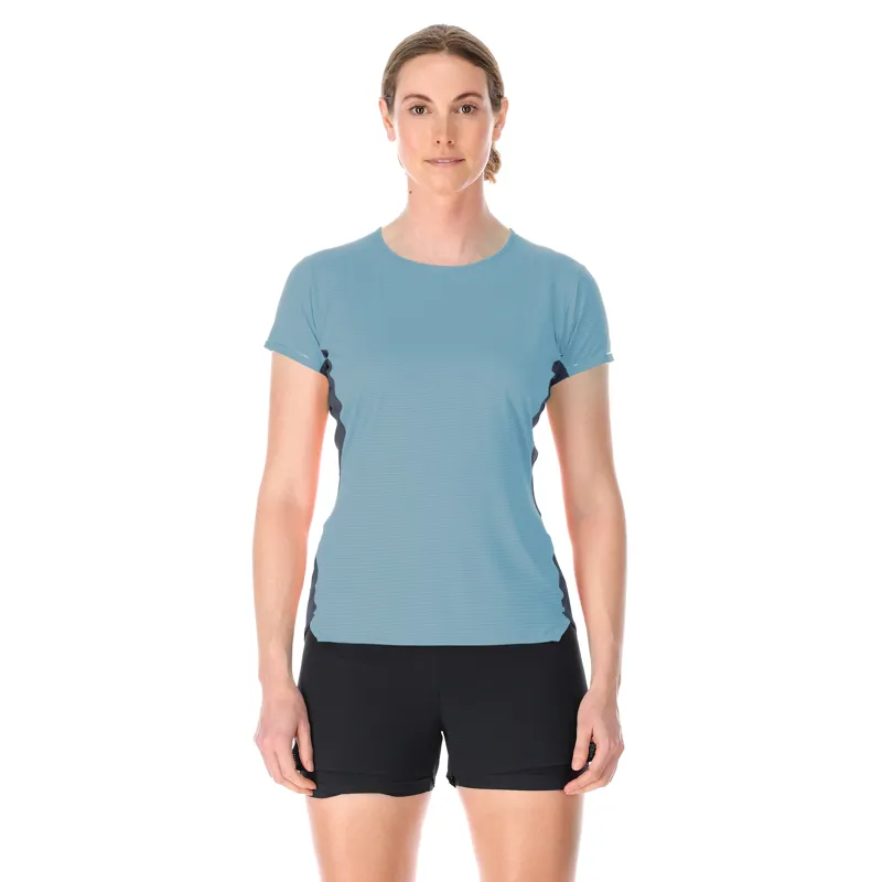 Rab Womens Sonic Ultra SS Tee Citadel / Tempest Blue-2