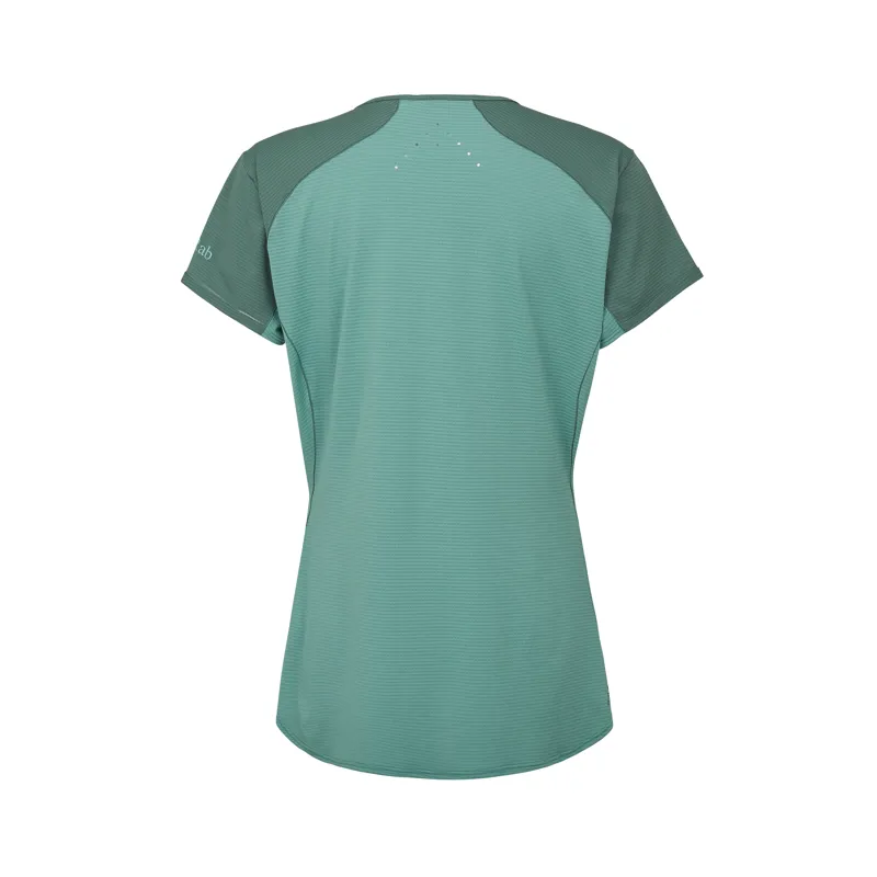 Rab Womens Sonic Ultra SS Tee Eucalyptus / Glacier Blue-1