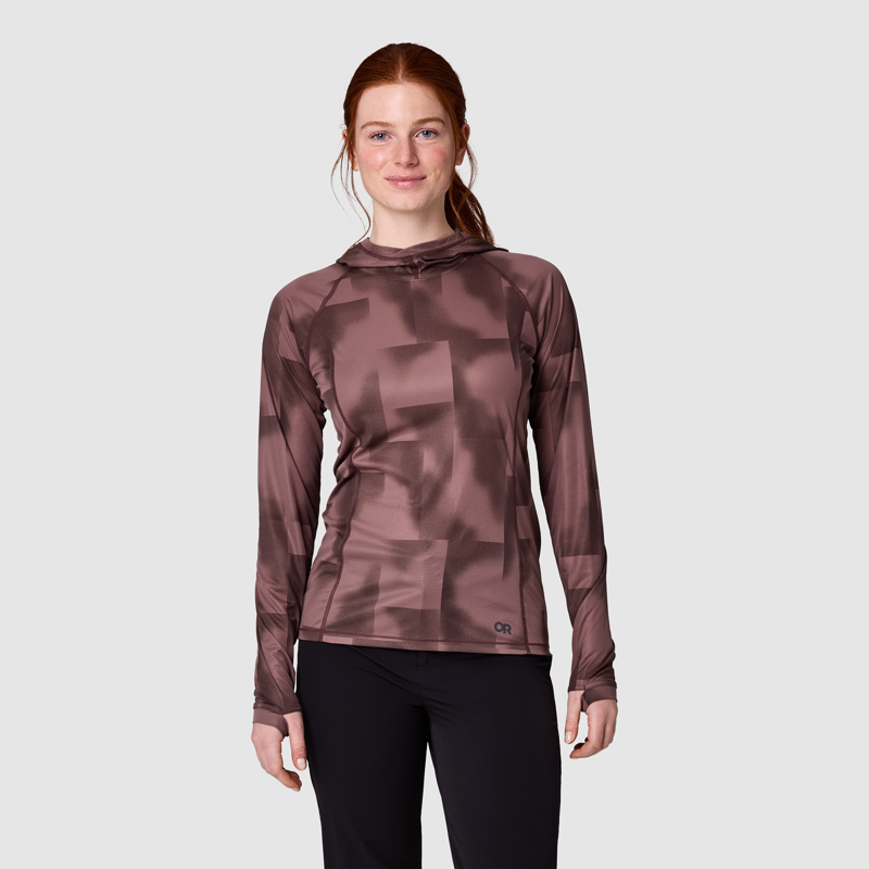 Outdoor Research Women's Echo Hoodie Terrestrial Vapor Print-1