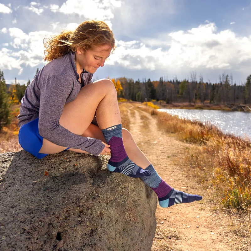 Injinji Women's Trail Midweight Crew Trail Running Hiking Socks Twilight-3