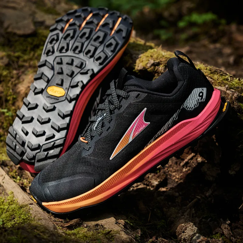 Altra Women's Lone Peak 9 Plus Trail Shoes Black Knockout Pink White-8
