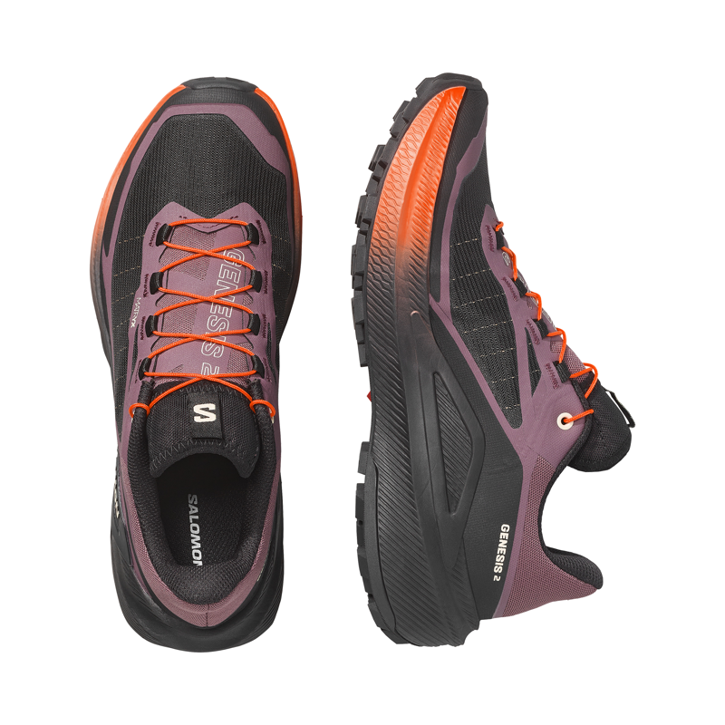 Salomon Women's Genesis 2 Trail Running Shoes Huckleberry Black-3