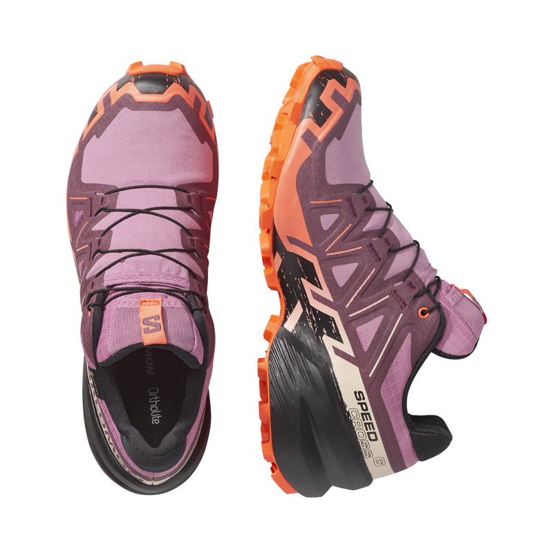 Salomon Women's  Speedcross 6 GTX Trail Running Shoes Dusky Orchid / Huckleberry-1