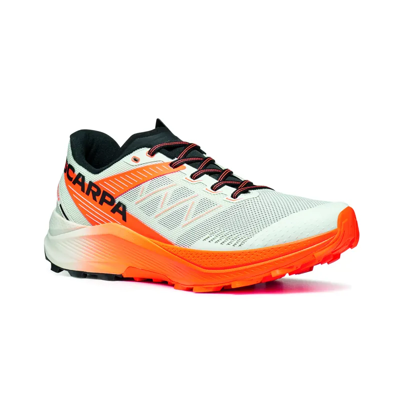 Scarpa Women's Spin Ultra 2 Trail Running Shoes Ice / Orange Fluo