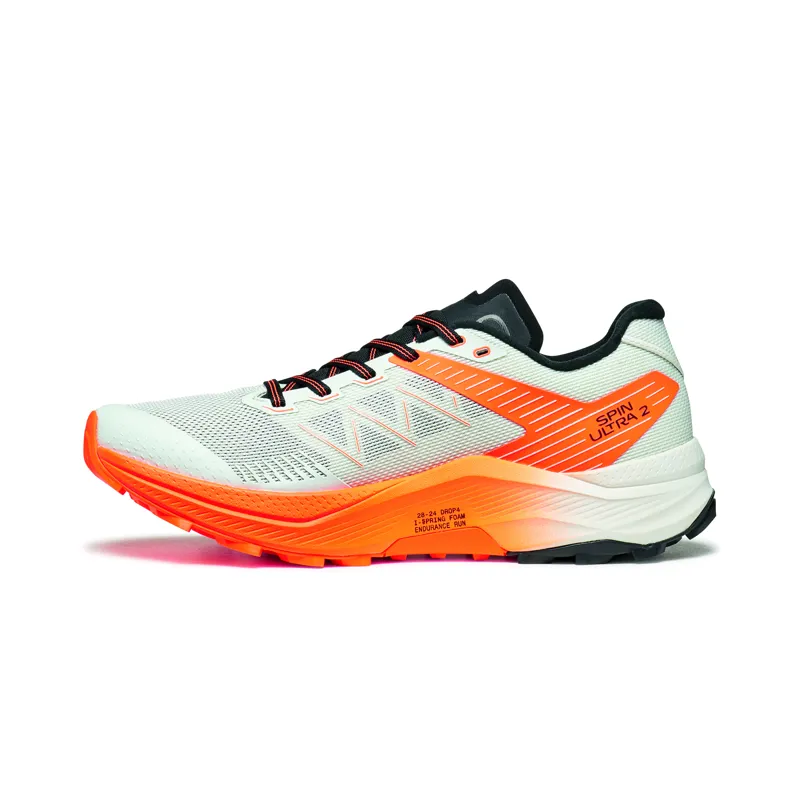Scarpa Women's Spin Ultra 2 Trail Running Shoes Ice / Orange Fluo-4
