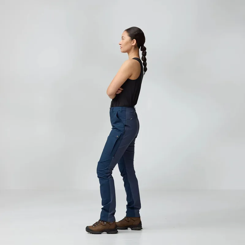 Fjallraven Women's Abisko Hybrid Trail Trousers Black-4