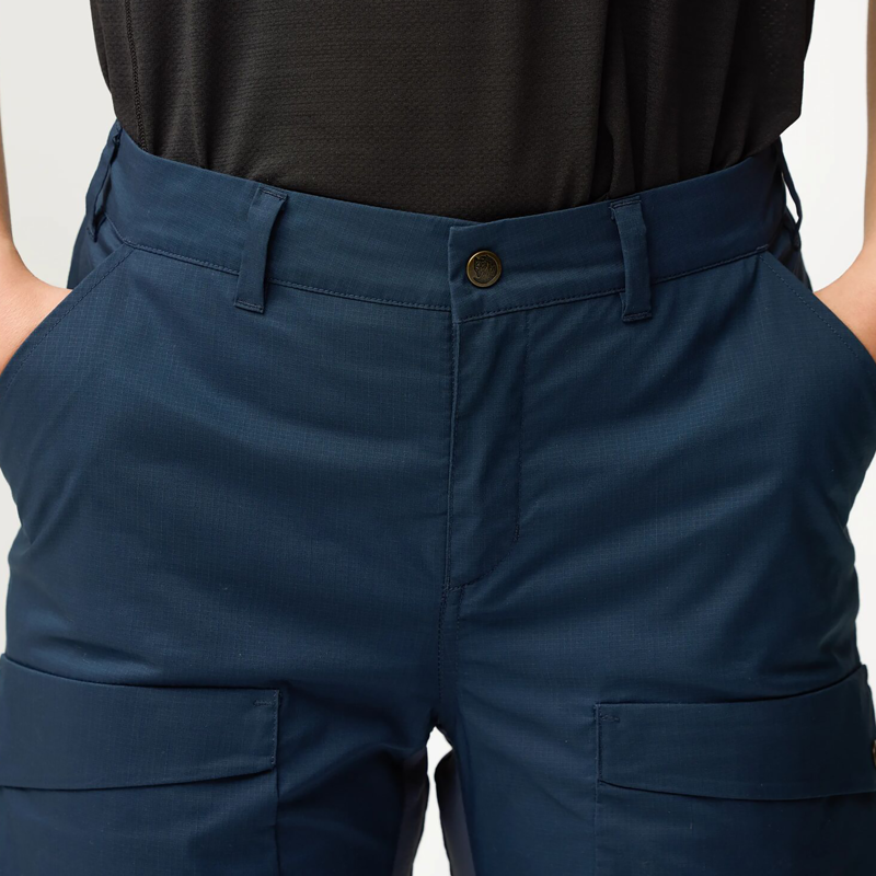 Fjallraven Women's Abisko Hybrid Trail Trousers Navy-6
