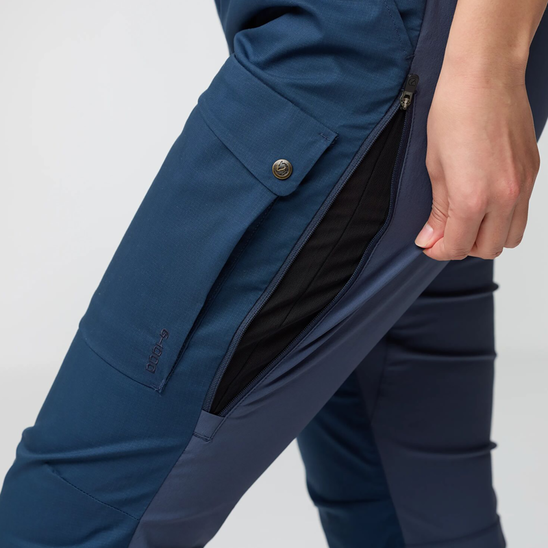Fjallraven Women's Abisko Hybrid Trail Trousers Navy-4