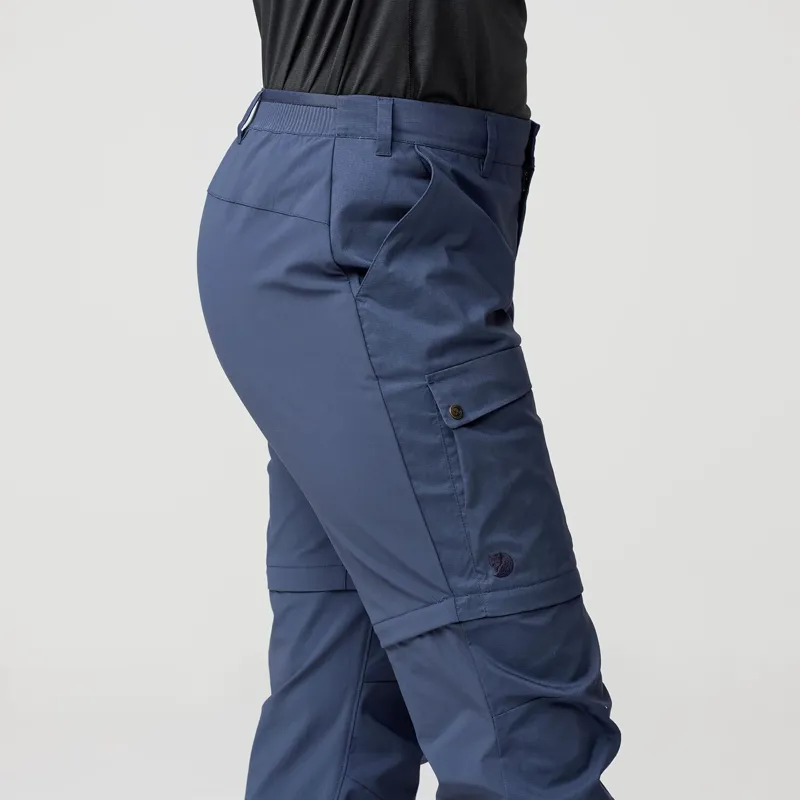 Fjallraven Women's Abisko Hybrid Trail Zip-Off Trousers Navy-6
