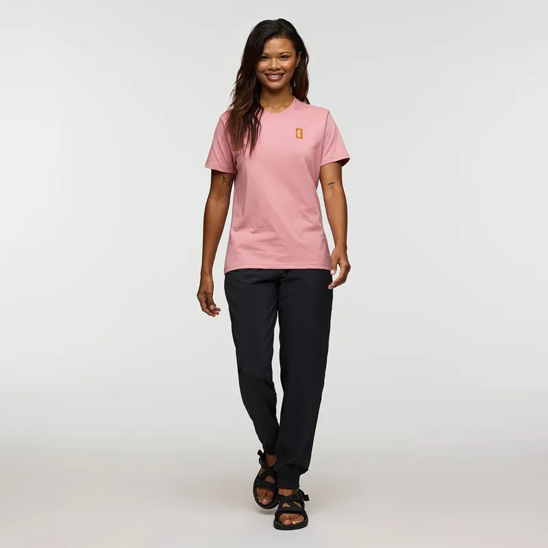 Cotopaxi Women's Gear For Good Stripes T-Shirt Rose-2