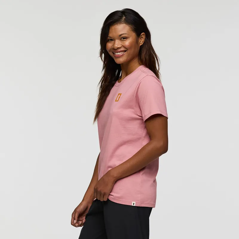 Cotopaxi Women's Gear For Good Stripes T-Shirt Rose-4