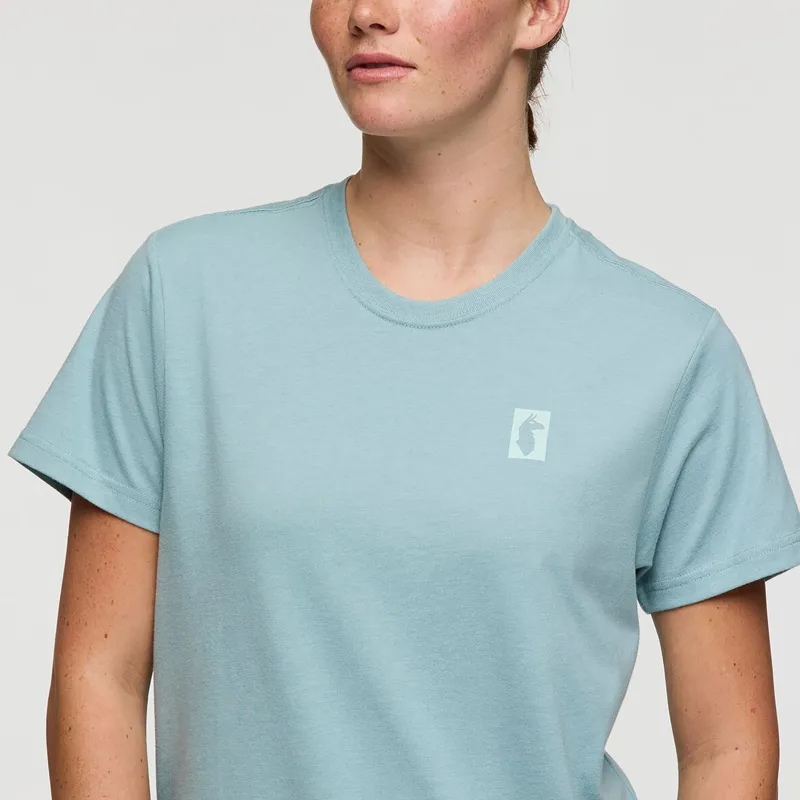 Cotopaxi Women's Gear For Good Stripes T-Shirt Sea Spray-5
