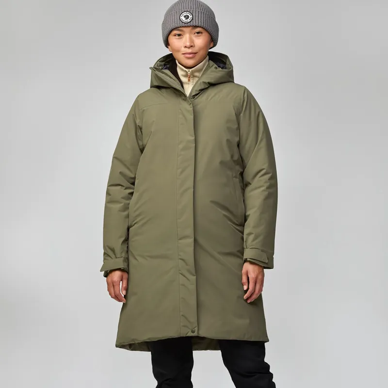 Fjallraven Women's HC Hydratic Padded Parka Laurel Green-2