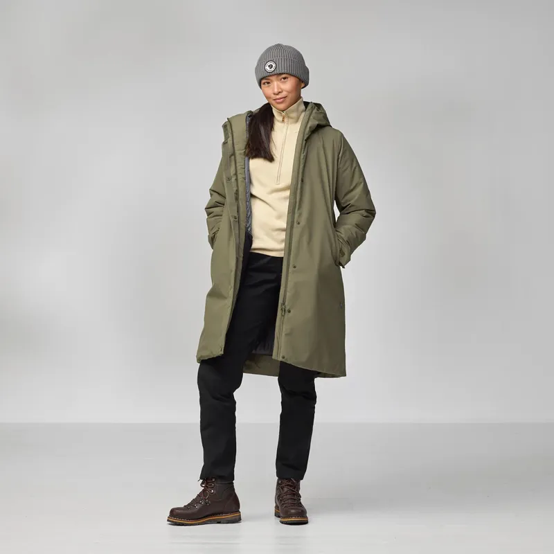 Fjallraven Women's HC Hydratic Padded Parka Laurel Green-12