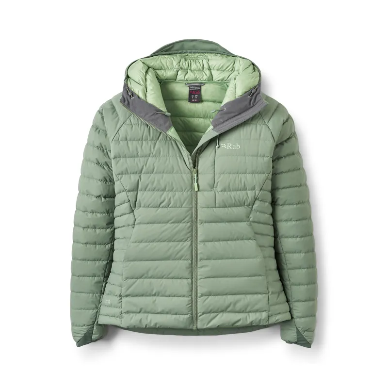Rab Women's Microlight Windstopper Hoodie Dark Fig Green
