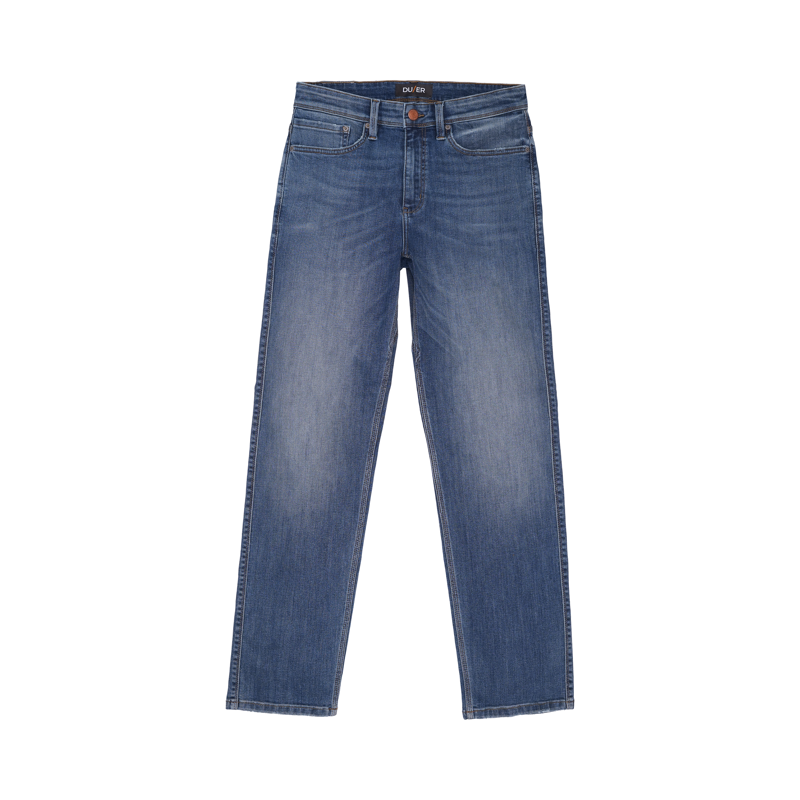 DUER Men's Performance Denim Plus Relaxed Straight Jeans Dust Storm Indigo