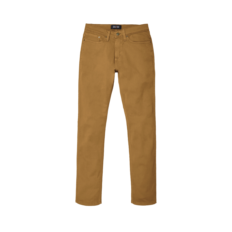 Duer Men's No Sweat Athletic Taper Pants Caramel