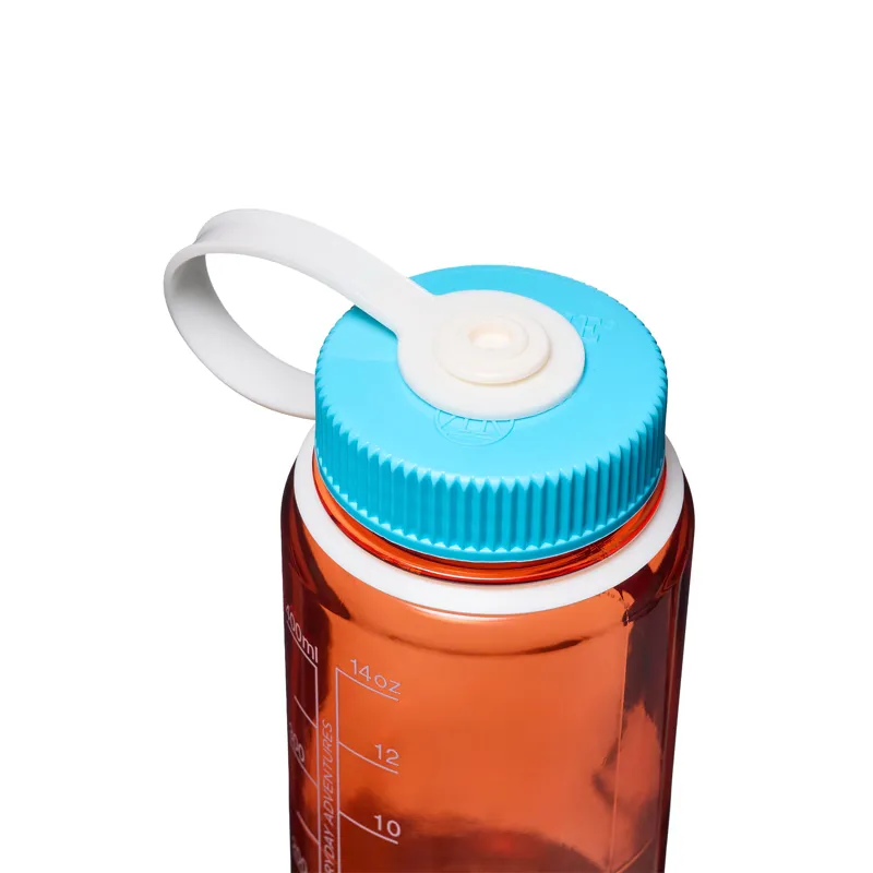 Nalgene Wide Mouth Tritan Renew Bottle 500ml Flame/Blue Atoll-2