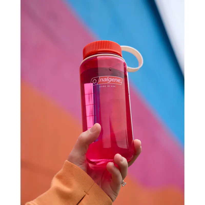 Nalgene Wide Mouth Tritan Renew Bottle 500ml Fuschia Purple/Flame-4