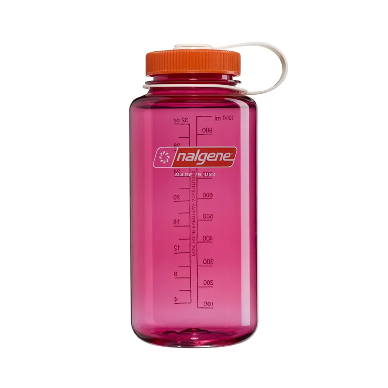 Nalgene Wide Mouth Tritan Renew 1 Litre Bottle Fuschia Purple/Flame