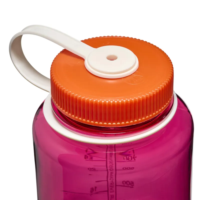 Nalgene Wide Mouth Tritan Renew 1 Litre Bottle Fuschia Purple/Flame-2