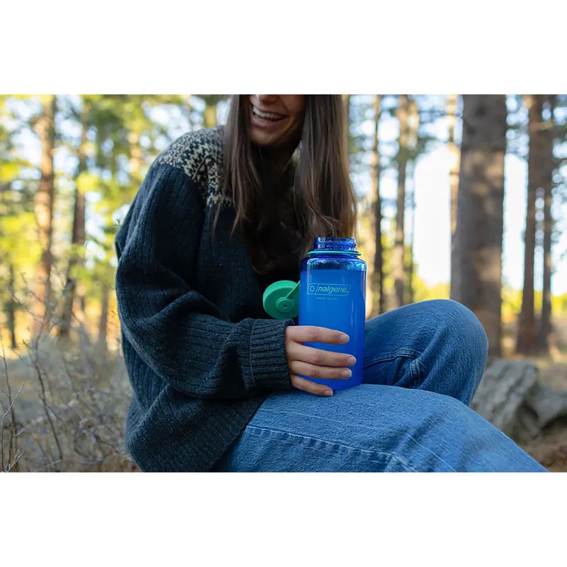 Nalgene Wide Mouth Tritan Renew 1 Litre Bottle Cornflower-4