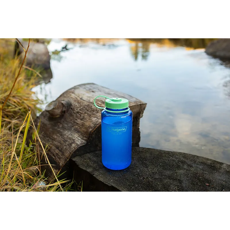 Nalgene Wide Mouth Tritan Renew 1 Litre Bottle Cornflower-3