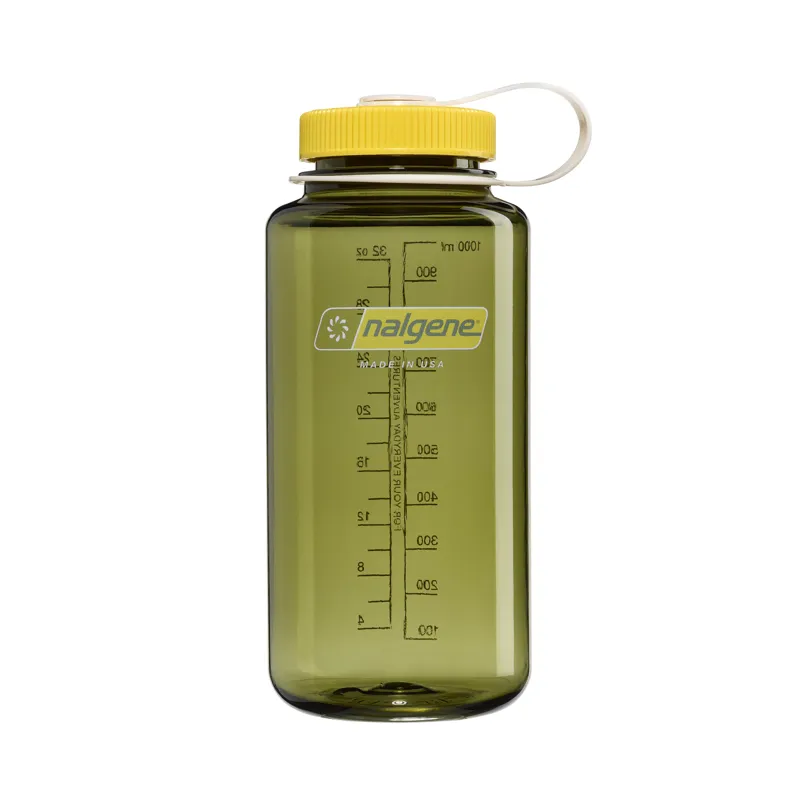 Nalgene Wide Mouth Tritan Renew 1 Litre Bottle Oil Green/Freesia