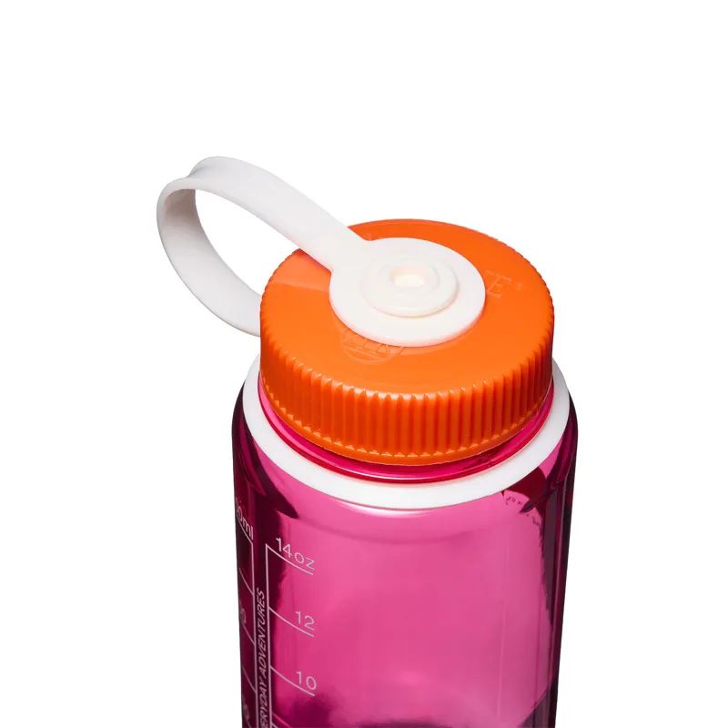 Nalgene Wide Mouth Tritan Renew Bottle 500ml Fuschia Purple/Flame-2