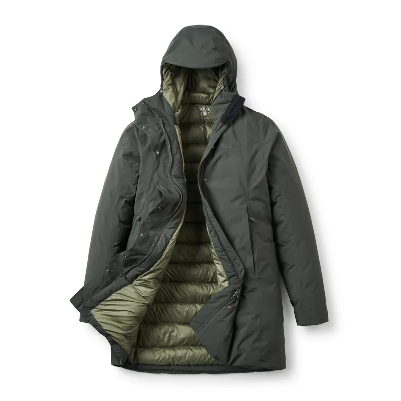 Rab Women's Valiance Parka Dark Army-2