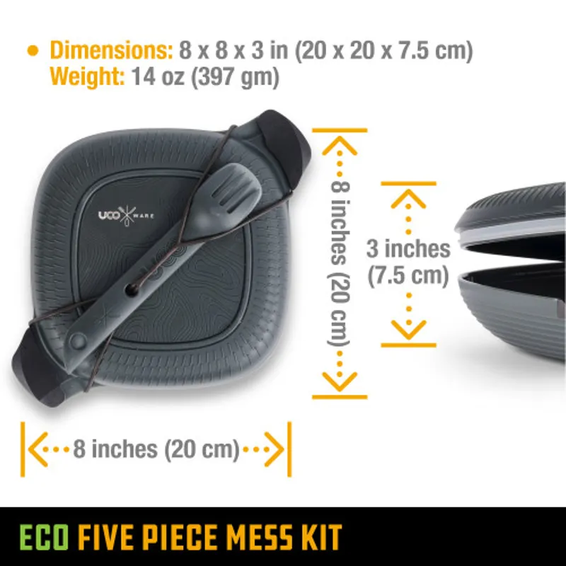 UCO ECO 5 Piece Mess Kit Grey-3