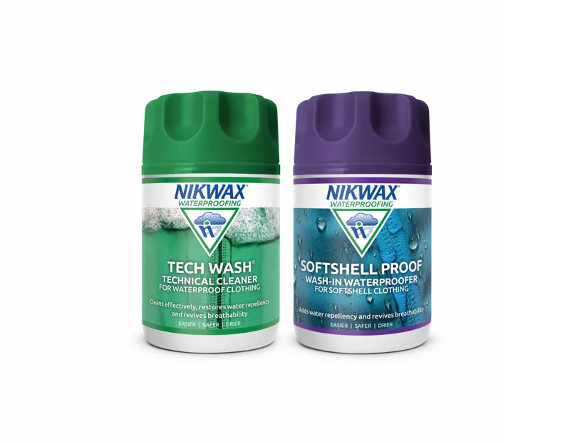 Nikwax Tech Wash 150ml Softshell Proof 100ml Twin Pack