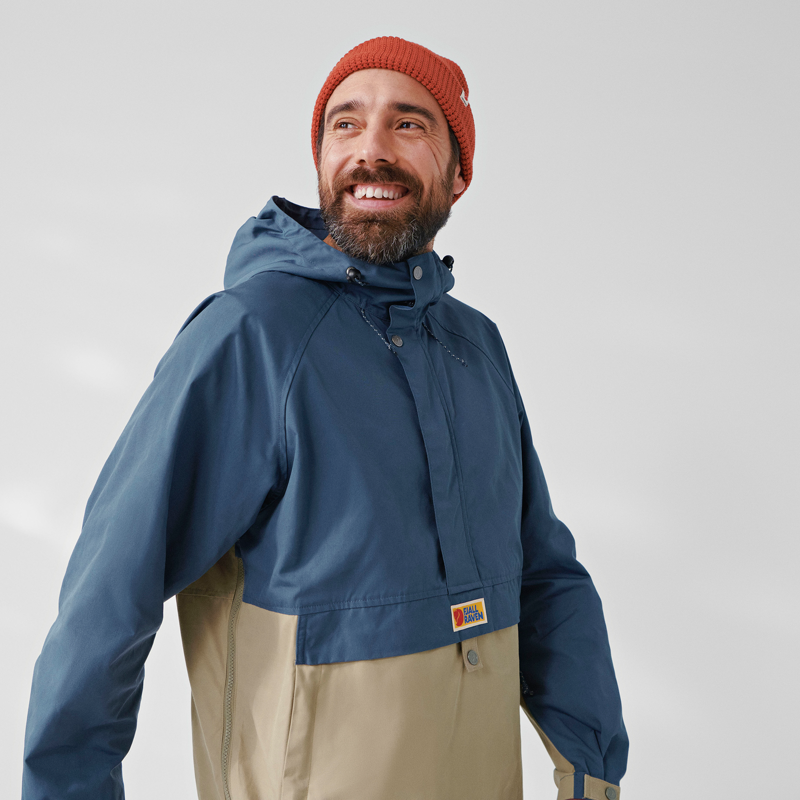 Fjallraven Mens Vardag Anorak Uncle Blue/Sand Stone-4