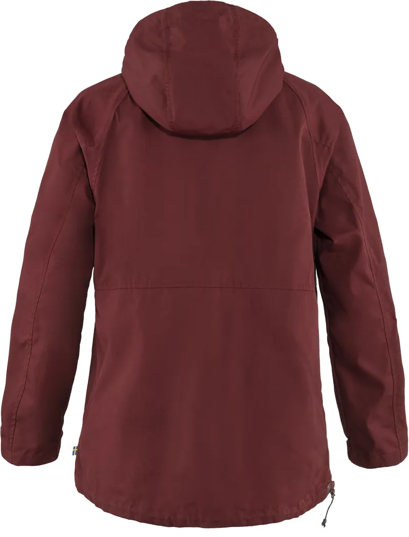 Fjallraven Womens Vardag Anorak Bordeaux Red-1