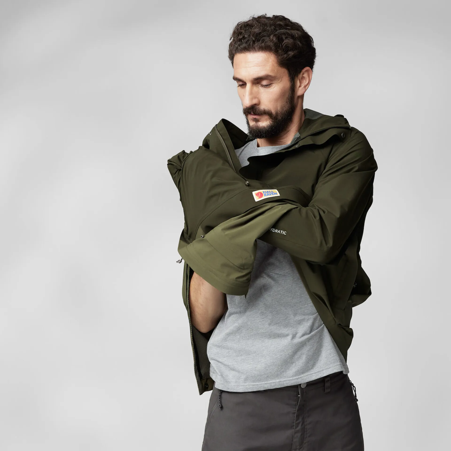 Fjallraven Mens Vardag Hydratic Anorak Black
