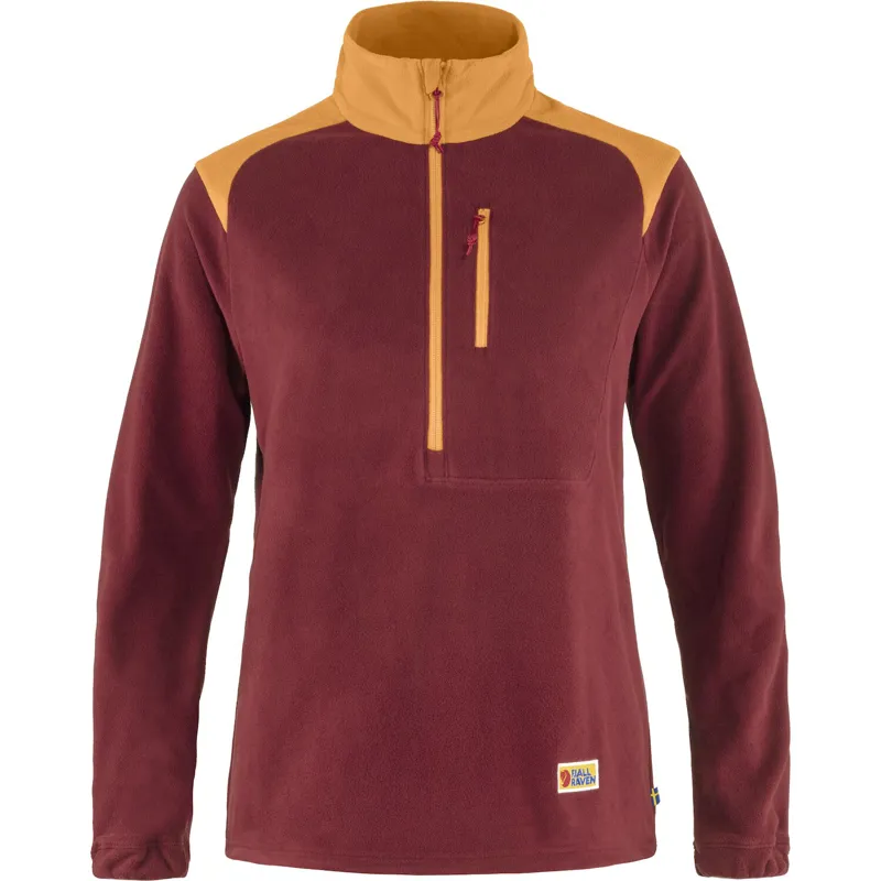 Fjallraven Womens Vardag Lite Fleece Bordeaux Red/Spicy Orange