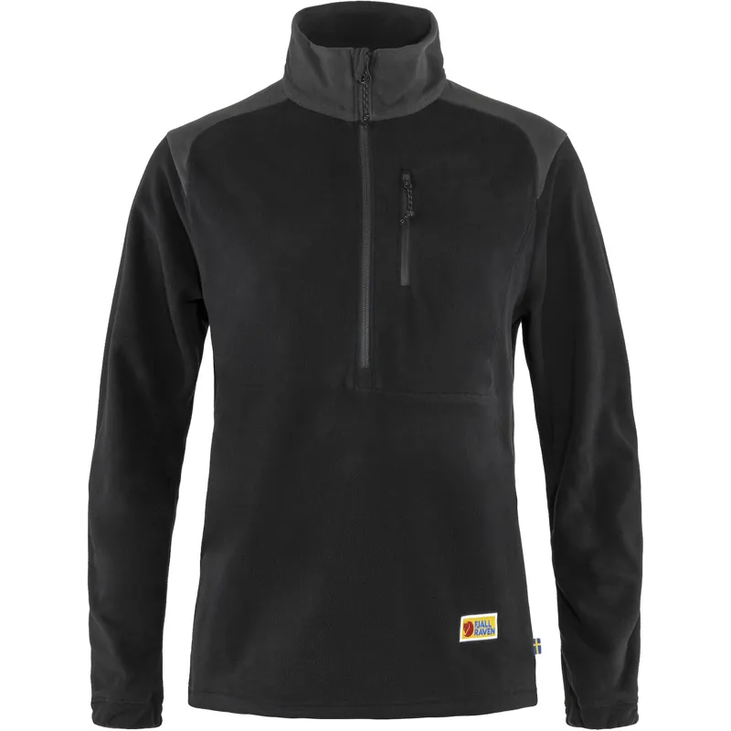 Fjallraven Womens Vardag Lite Fleece Black-Dark/Grey