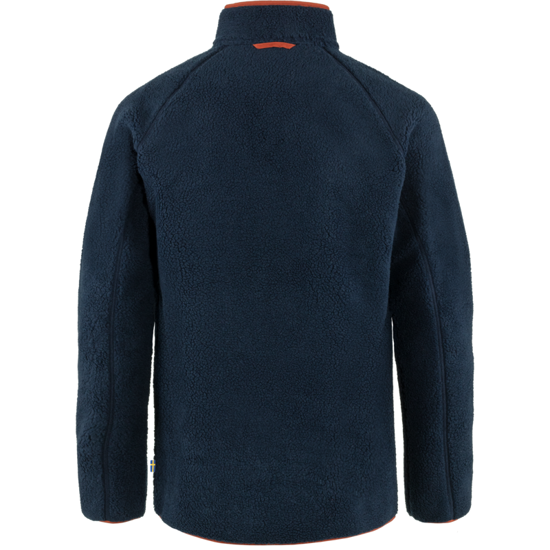 Fjallraven Mens Vardag Pile Fleece Navy/Autumn Leaf-1