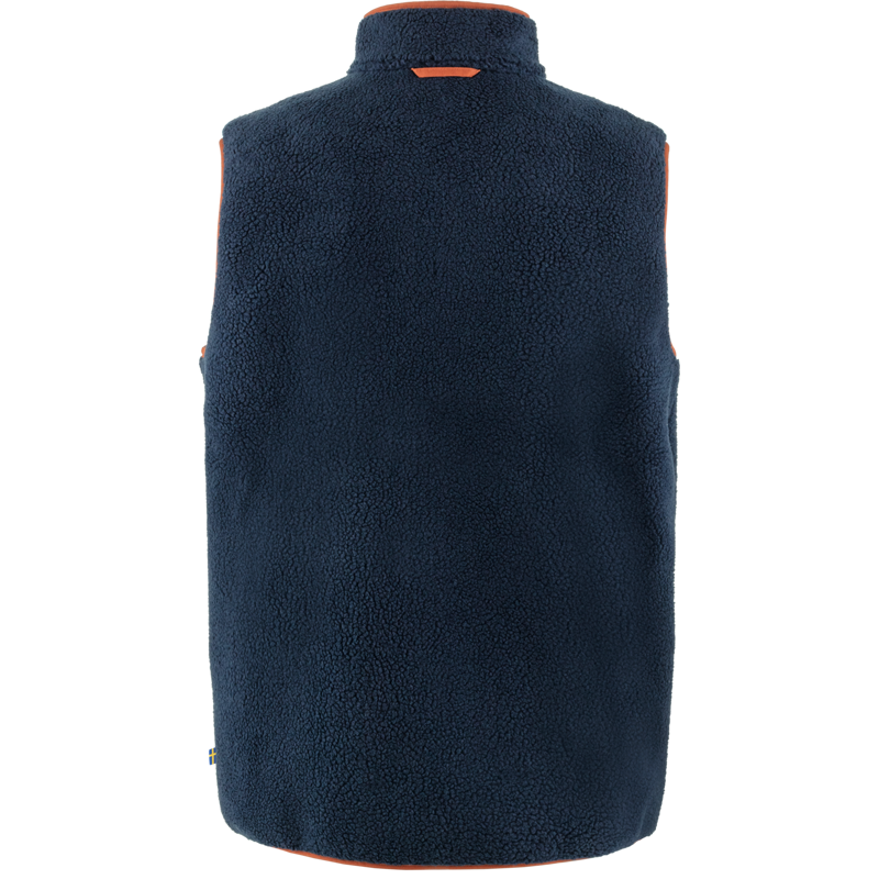 Fjallraven Mens Vardag Pile Vest Navy/Autumn Leaf-1