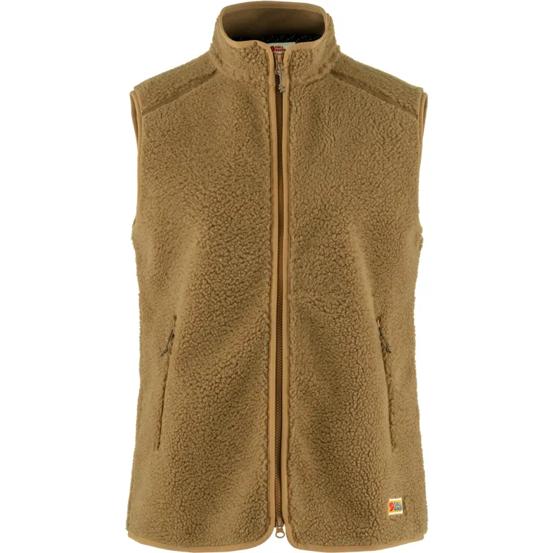 Fjallraven Women's Vardag Pile Fleece Vest Buckwheat Brown