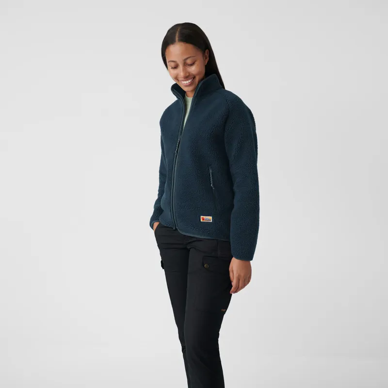 Fjallraven Womens Vardag Pile Fleece Navy-4