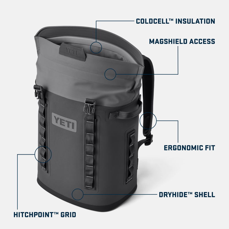 YETI Hopper Backpack M20 Soft Cooler Charcoal-10