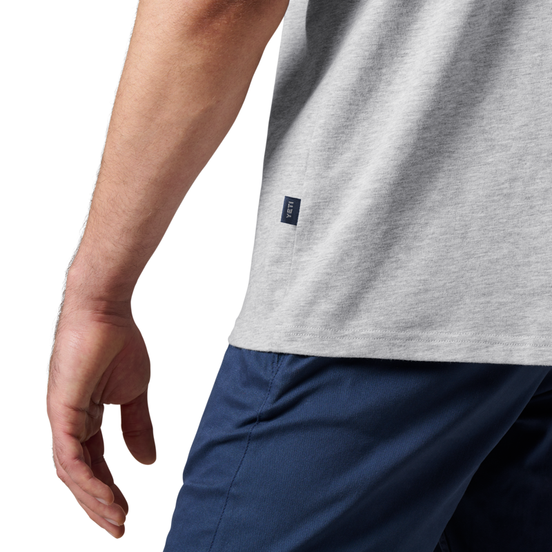 YETI Mens Logo Badge T-Shirt Grey-4
