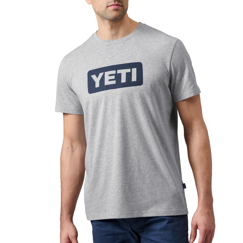 YETI Mens Logo Badge T-Shirt Grey-2