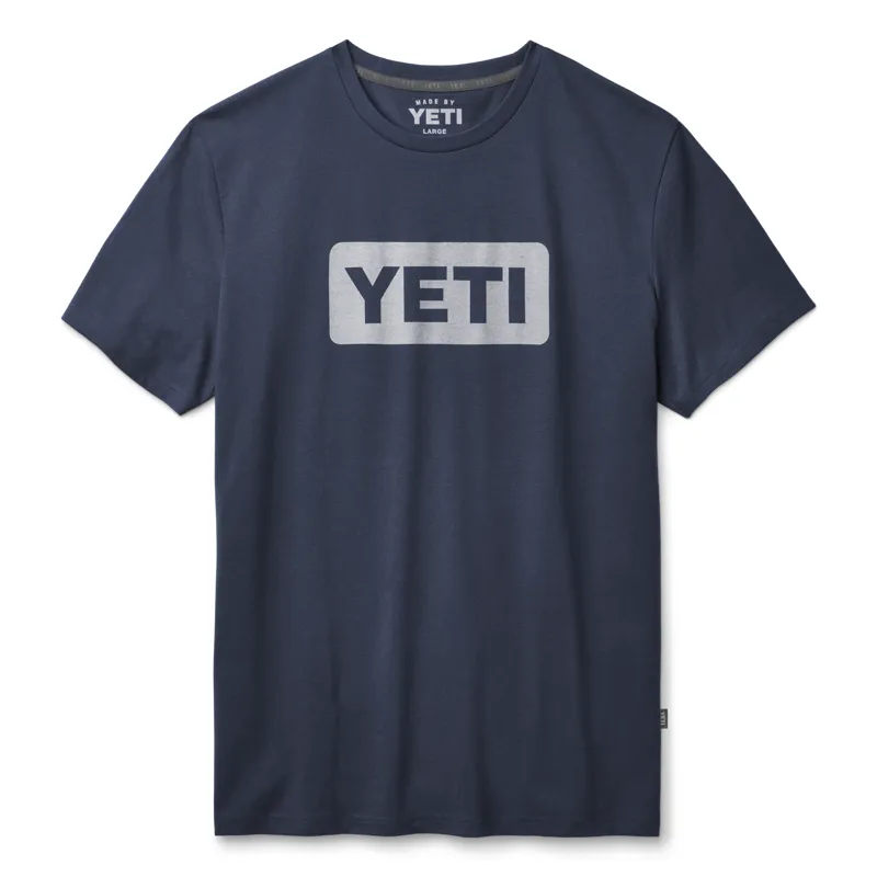 YETI Mens Logo Badge T-Shirt Navy