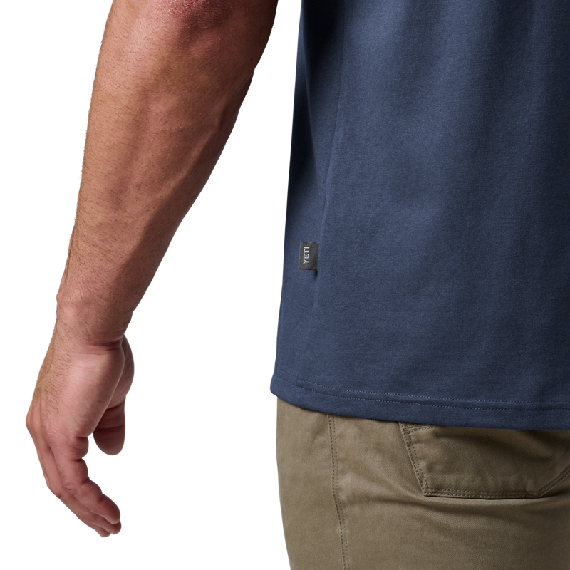 YETI Mens Logo Badge T-Shirt Navy-4