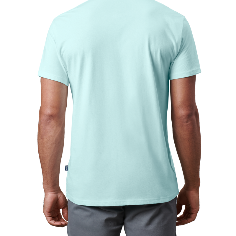 YETI Mens Logo Badge T-Shirt Light Blue-2