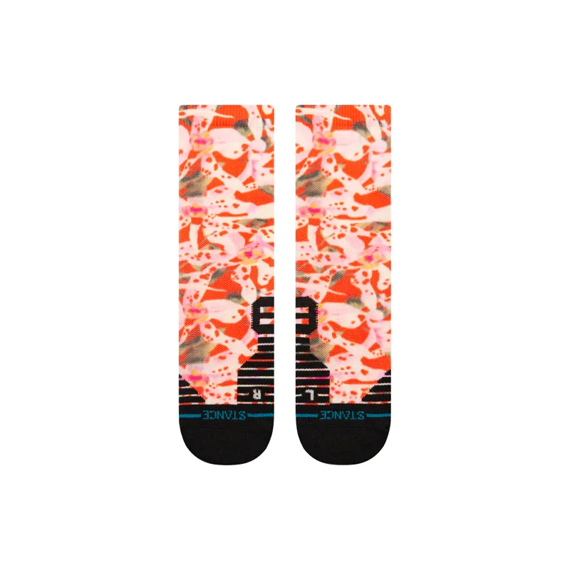Stance Women's Encyclia Mid Crew Socks Red-1