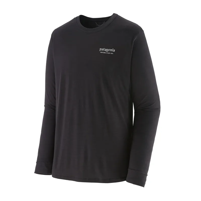 Patagonia Men's L/S Capilene Cool Merino Blend Graphic Shirt Black