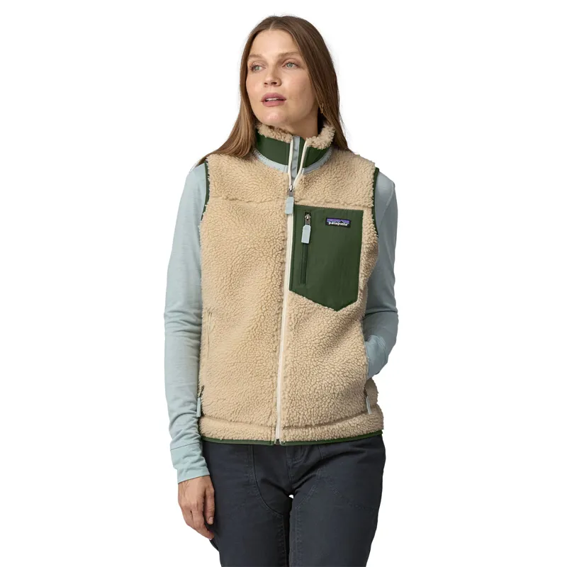 Patagonia Women's Classic Retro-X Vest Dark Natural/Torrey Pine Green-1